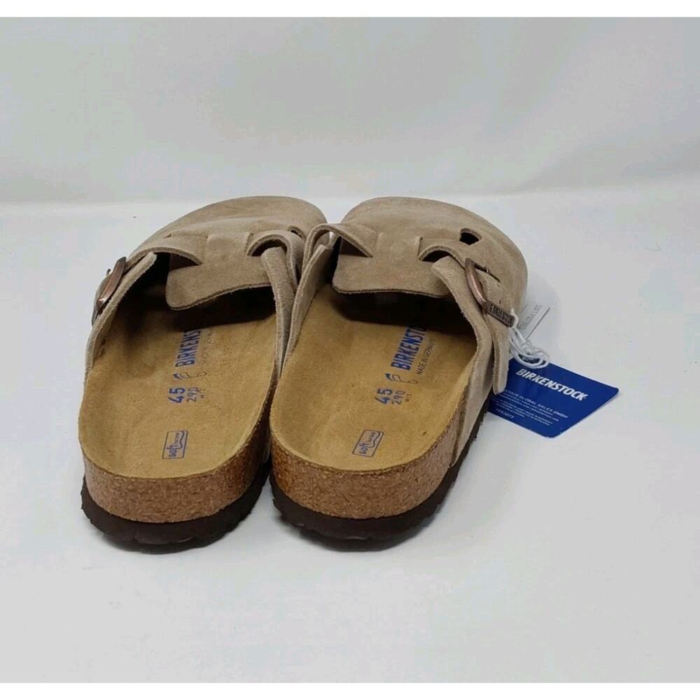 Birkenstock Boston Soft Footbed Taupe Suede Clogs Size EU 45 US 12 Regular Fit - Picture 4 of 16